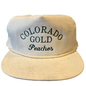 Nissin Cap Colorado Gold Peaches Vintage White Adjustable Hat OSFA Mens